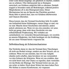 Text: "Selbsttäuschung als Schutzmechanismus". Der Text beschreibt, wie das Gehirn Gefahren überbewertet und Chancen übersieht.
