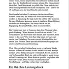 Ein Text über Erwartungen und Gastfreundschaft. Überschrift: "Ein Ort ohne Leistungsdruck". 