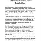 Kapitel 9: Zufriedensein ist eine aktive Entscheidung. Der Text erklärt, dass Zufriedenheit bewusst gewählt werden muss.