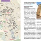 KOUTOUBIA MOSQUE, Tomb of Fatima Zohra, Marrakesh Medina, Karte mit Highlights und Text über Sehenswürdigkeiten.
