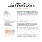 **FISCHSPIESSE AUF MANGO-KOKOS-MÖHREN**

Zutaten: Zwiebel, Möhren, Chilischote, Mango, Kokosmilch, Rotbarschfilet. Einkaufstipp: Nachhaltiger Fisch empfohlen.