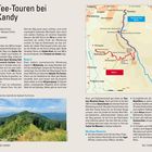 "Tee-Touren bei Kandy" beschreibt zwei Routen um Kandy: Hantane–Galaha und Mahakanda–Hantane. Eine Karte zeigt die Strecken.