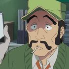 Ein "Ł" Symbol und die Zahl "5" auf einem Smartphone. Illustration eines Mannes in Kappe und Handschuh, rauchend.