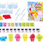 "Jelly Gelz Flower Deluxe", "make your own 7 characters", bunte Formen und Gelschichten, Set mit Werkzeugen und Formen.