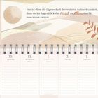 Zitat von Goethe über Aufmerksamkeit. Kalender mit Woche ab 29. Dezember. Dezente Landschafts-Illustration.