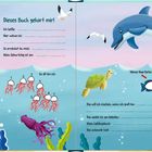 Textfelder zum Ausfüllen über persönliche Informationen, ein Seehund auf einem Felsen, Möwen und Meerestiere umgeben von Wasser.