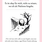 FRÜHLING  
AFFIRMATION
„Es ist okay für mich, nicht zu wissen, wo ich als Nächstes hingehe.“
Illustration: Panda und Drache vor einem Abgrund.