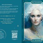 Text: Reflexionsfragen; Ich erlaube mir...; Hinweis; Die Visionärin; 2. Rauhnacht; 25. Dezember. Links Fragen, rechts Illustration mit Frau.
