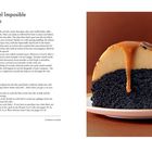 "Mexican Pastel Imposible aka Chocoflan. Beschreibung des Chocoflans mit Tipps. Rechts: ein schwarzer Kuchen mit Karamell."