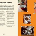 "GROW YOUR OWN PLANT POTS" zeigt einen Anleitungsprozess mit Bildern zum Selbermachen von Pflanzentöpfen aus Myzel.
