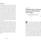 Left page: "Seeing the System" discusses oppression related to patriarchy in the Harry Potter series.

Right page: Chapter Nine, "Finding the Unseen: Queerness, Gender, and What the Story Won’t Imagine." Includes quote by J.K. Rowling.