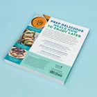 "Prep delicious meals now to enjoy later." Bilder: Suppe, Sandwiches, Obstkuchen. Ernährungstipps und Zubereitungshinweise.