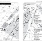 Eine zweigeteilte Karte des "Red Light District Walk" mit Straßennamen und markierten Punkten wie "Old Church" und "Dam Square".