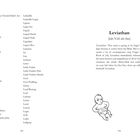 Seite enthält eine Namensliste und eine Beschreibung des Namens "Leviathan". Illustration eines kräftigen Babys unten.