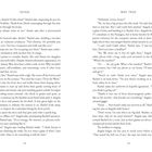 Text im oberen Bereich: "OUTAGE" und "MIKE TRIGG". Seitenzahlen sind 12 und 13. Es handelt sich um eine Buchseite mit Gesprächsdialogen.