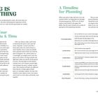 „Timing Is Everything“ – Anleitung zur Partyplanung. Enthält einen Zeitplan mit Schritten: von 5 Wochen vorher bis zum Partytag.