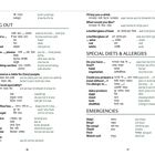 Text links: "EATING OUT", "Can you recommend a...?", "I'll buy you a drink." Rechts: "SPECIAL DIETS & ALLERGIES", "EMERGENCIES".