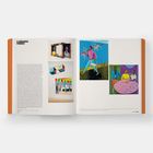 "LUBAINA HIMID" oben links, darunter längerer Text. Rechts bunte Illustrationen mit Menschen und hellblauem Himmel.