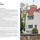 **MATHILDENHÖHE**  
Olbrichweg 23  

Links Text über die Künstlerkolonie Mathildenhöhe, rechts ein Gebäude mit rotem Dach und vielen Fenstern.