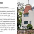 Deutschland, Darmstadt, Mathildenhöhe, Olbrichweg 23. Beschreibung eines Jugendstil-Künstlerhauses neben einem Gebäude.