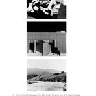 14. Büros des Abgeordnetenhauses, Rom. Drei Schwarz-Weiß-Bilder moderner Architektur.