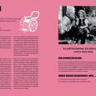 HEIDI, Zitat: "Ich will hierbleiben. Ich liebe Grossvater und er liebt mich." Ein Rollstuhl-Icon. Text über den Film "Heidi".