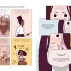 Texte erläutern, wie Frisuren Traditionen und Identitäten widerspiegeln. Illustrationen zeigen historische und persönliche Szenen.