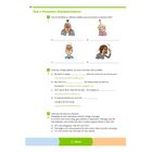 Seite 68. "Test 1: Personen charakterisieren", multiple-choice Aufgaben und Bilder von Gesichtern mit Emotionen.