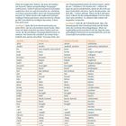 "Englische unregelmäßige Verben". Tabelle mit Verbformen: Infinitiv, Präteritum, Partizip Perfekt, Deutsch.