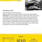 Culinary Delights: The Meal Deal; Kalender: Januar 9|10, Samstag|Sonntag; Text über Essensangebote in Großbritannien.