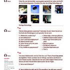 Lektion 9, Bildanweisungen in Reihenfolge ordnen, Minidialoge verbinden, Freizeitinterview, Fragen zu Sema und Murat beantworten.