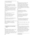 "Lösungen. TEIL 1: VERBFORMEN ÜBEN. 1. Voll- und Hilfsverben 1. a) comes, hay, trabajamos..." Text in Tabellenform zur Grammatikübung.