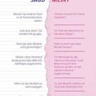 Links: "DR SCHWÂB SAGD". Schwäbische Sätze. Rechts: "DER SCHWABE MEINT". Hochdeutsche Übersetzungen.