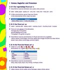 Lösungen für Nomen, Begleiter, Pronomen; Pluralbildung; Tabellen mit stimmhaftem/stimmlosen Plural. Bunte Ränder.