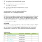 Lerntagebuch mit Anweisungen für Kinder, Eltern und Lehrkräfte, Tabellen mit Lernthemen wie "Arbeit mit Stufenzahlen".