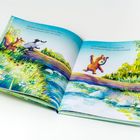 Links: "Natürlich – und das wussten alle im Wald, ...". Rechts: "Er war einmal klein, ...". Illustration mit Tieren im Wald.