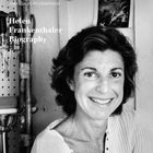 Texts: "Helen Frankenthaler Biography", "AMANDA KOPP-KEMPINSKI". Eine Frau lächelt in schwarz-weiß, im Hintergrund Werkzeuge.