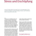 Stress und Erschöpfung. Unsere heutige Welt ist geprägt durch Schnelllebigkeit, kontinuierlichen Wandel und Perfektion.