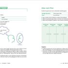"KREATIVE METHODEN: Spiegelbild" und "Alles nach Plan". Diagramm mit Phasen: Orientierung, Beobachtung, Erprobung, Verselbständigung, Ablösung.