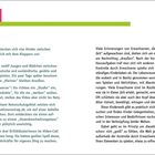 **Kindern heute über die Schulter geschaut**. Zwei Mädchen sitzen auf einer roten Parkbank vor Bäumen. Text daneben.