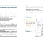 Text: "Methode: Von der Idee zum gelebten Kinderschutzkonzept. Material: Kopiervorlagen." Diagramm mit konzentrischen Kreisen.