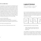 Links: "Netflix and chill reflect." Oben: "Logisch Denken." Text: Fragen zu Bildern und Projektion. Karten: E, K, 4, 9. Regel: Vokal = gerade Zahl.