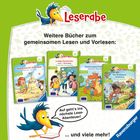 "Leserabe", "Weitere Bücher zum gemeinsamen Lesen und Vorlesen:", vier Kinderbuchcover, Vogel mit Sprechblase: "Auf geht's ins nächste Lese-Abenteuer!"