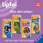 "Quiz dich schlau!" zeigt vier bunte Quiz-Bücher für Kinder im Alter von 4-7 Jahren. Ravensburger-Logo unten rechts.