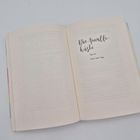„Die Amalfiküste“, „Tag vier“, „Noch zehn Tage“. Ein aufgeschlagenes Buch, Seite leicht beige.