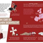 Seit wann gibt es Nachnamen eigentlich? Heute Vor- und Nachnamen üblich, im Mittelalter entstanden. Karte Europas.