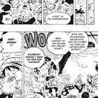 Comic-Szene mit Charakteren, die sprechen und interagieren. Ein Fest mit Getränken, Essen, Fröhlichkeit und Überraschung.