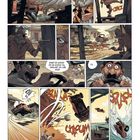 Comic-Seite: Ein Mann schreit "Ich wusste es!", ein anderer fährt ein Auto aggressiv, crasht und das Auto stürzt ins Wasser.
