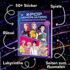 "K-Pop Demon Hunters offizielles Activity Buch" mit 50+ Sticker, Rätseln, Labyrinthen, Spielen und Ausmalseiten.