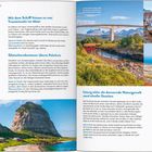 5 Tage in Nordnorwegen. Tag 3: Sandnessjøen 52 km, Lovund 25 km, Træna. Tag 4: Træna 268 km, Holandsfjord. Tag 5: Holandsfjord 124 km, Gildeskål 67 km, Saltstraumen 31 km, Bodø. Fotos: Landschaften, Wasser, Tiere.